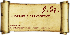 Jusztus Szilveszter névjegykártya